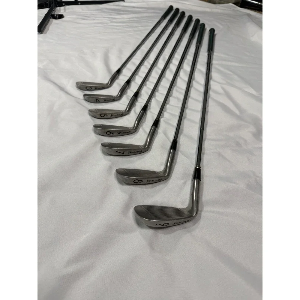 Vintage Spalding Greg Norman Signature Iron Set 3-9 RH Stainless Mid Flex USA